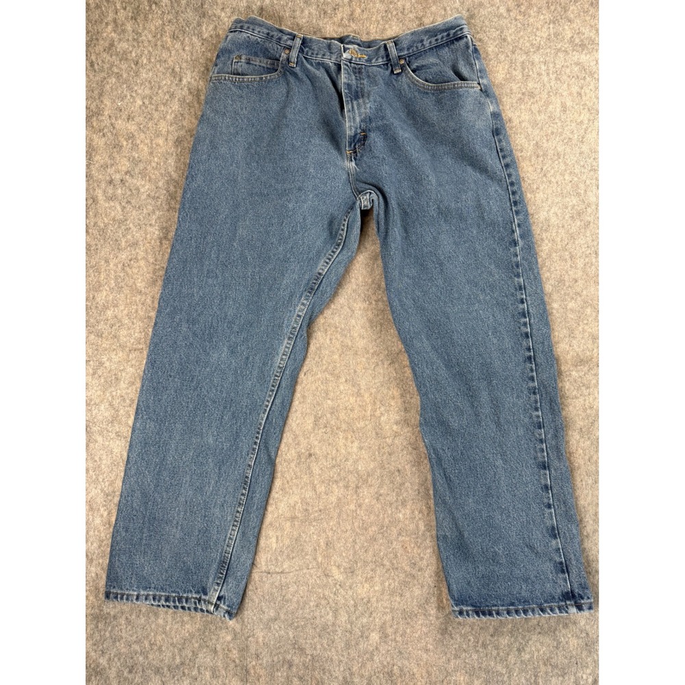 Wrangler Mens Relaxed Fit Straight Leg Jeans Blue Denim 38x30 9760WDR